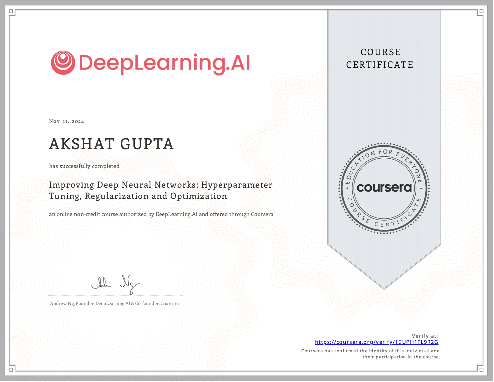 Certificate 1