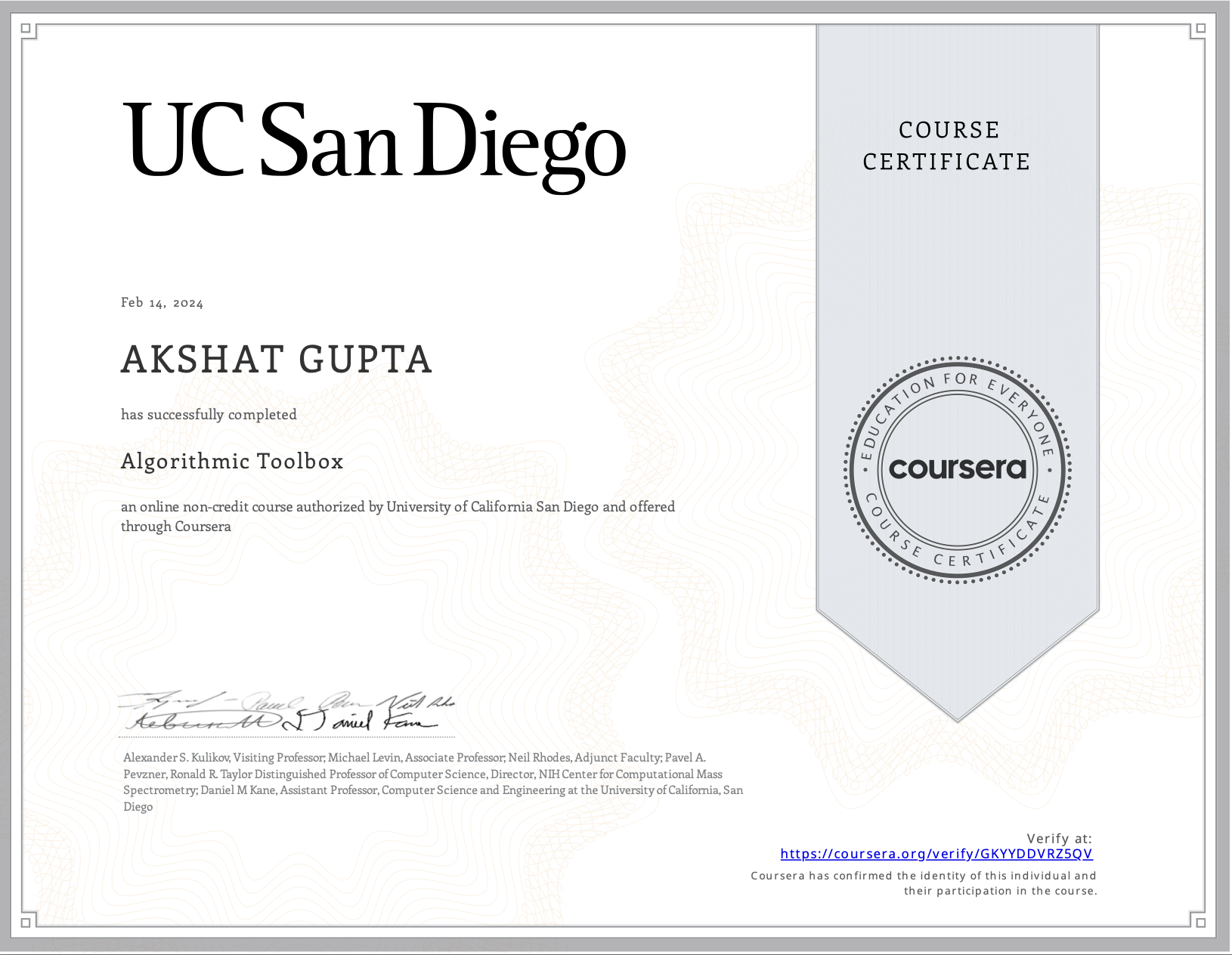 Certificate 2