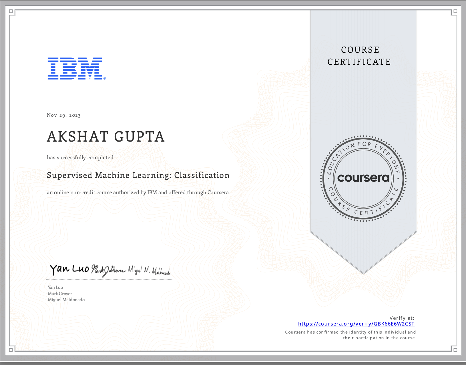 Certificate 8